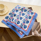 Floral Print Cotton Square Scarf Lightweight Soft Neck Hair Head Scarf Wrap 25.5¡Á25.5 Inches