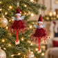 2pk Lace Angel Christmas Tree Ornaments