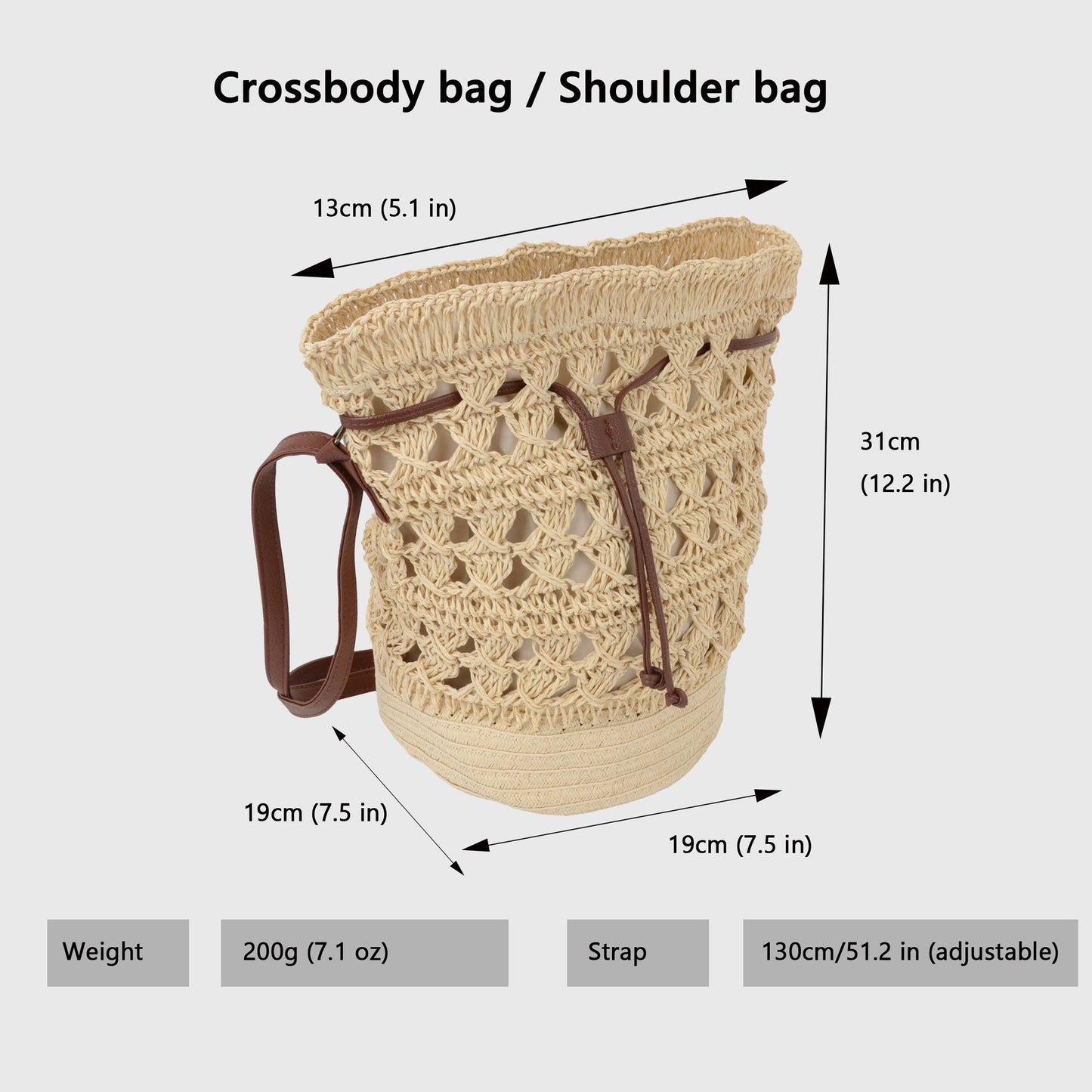 Women's Bohemian - Style Crochet Shoulder Bag