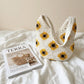 Sunflower Crochet Shoulder Tote Bag Large Capacity Handbag