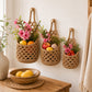 Woven Hanging Basket Set for Fruit Produce and Wall Storage