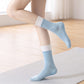 6 Pair Non-Slip Crew Socks with Contrast Ribbed Cuffs
