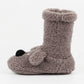 Fuzzy Dog Slipper Socks with 3D Ears US 5-10.5