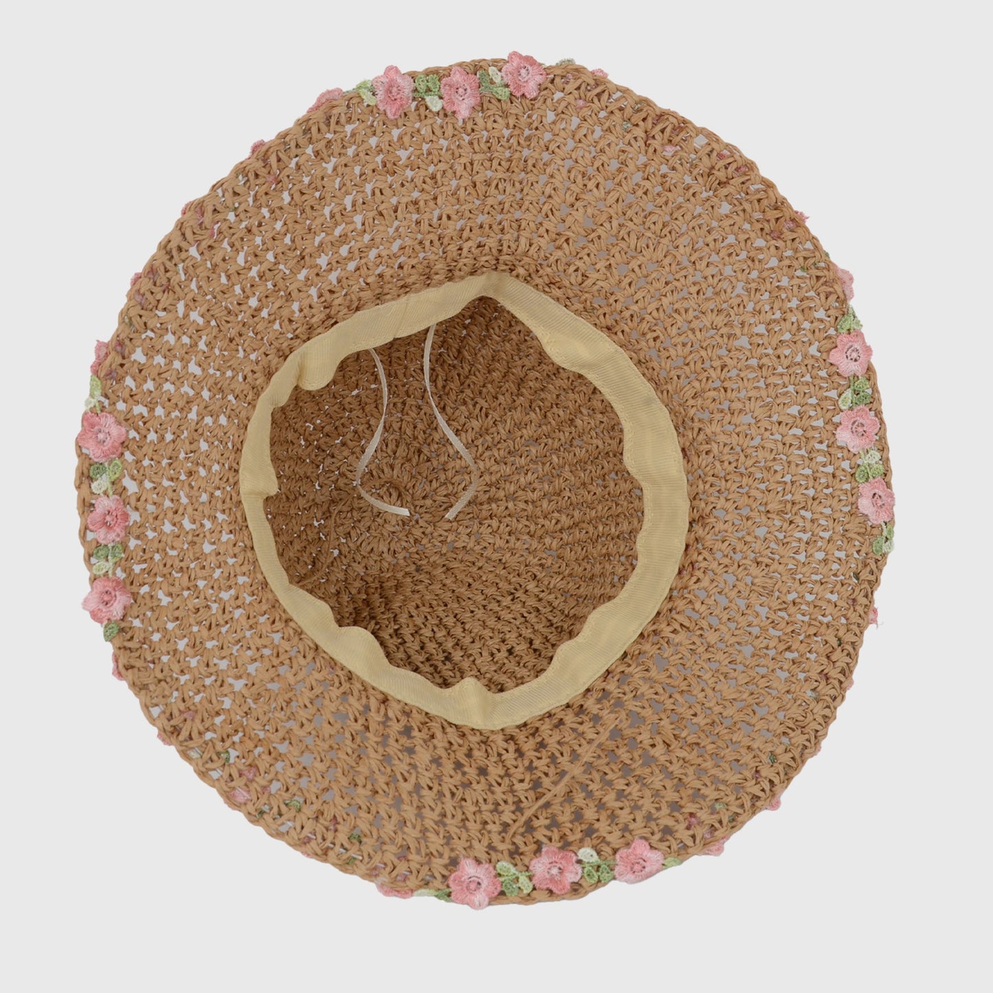 Women's Flower Embellishments Sun Hats Charming Crocheted Straw
