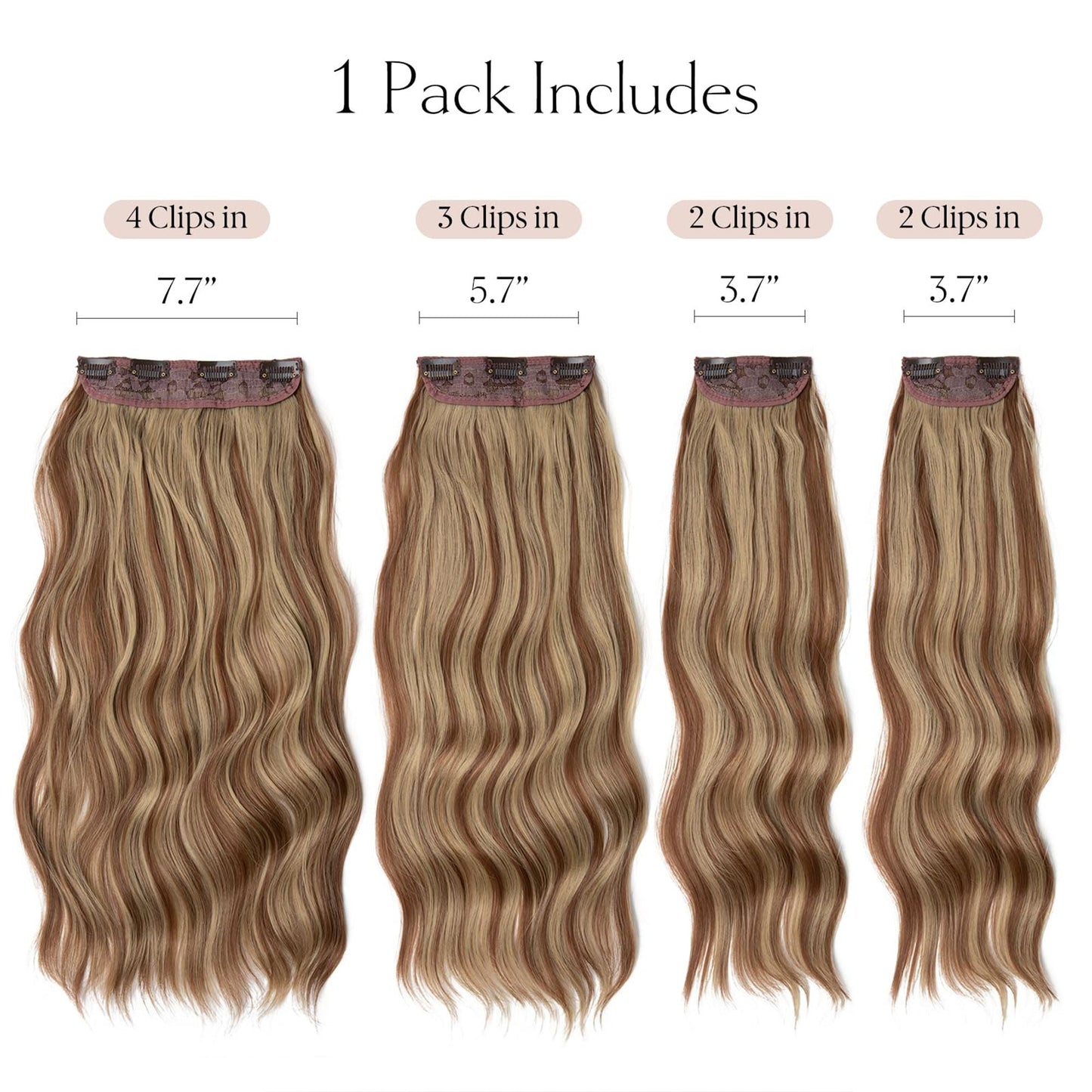 Long Curly Water Ripple Clip-in Hair Extensions for Women