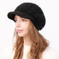 Cable Knit Brim Beanie Faux Fur Lined Warm Winter Hat