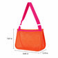 Mesh Beach Shoulder Bag with Adjustable Strap Zip Top Lightweight See Through Tote for Pool Travel