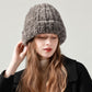 Fuzzy Knit Beanie Hat Soft Plush Cuffed Winter Cold Weather Cap
