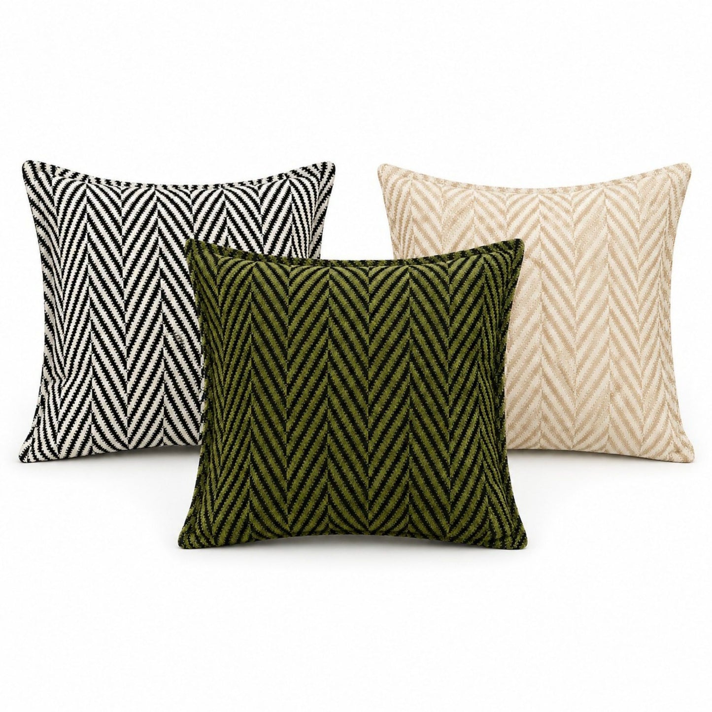 2 Pack Chevron Textured Decorative Throw Pillow Covers