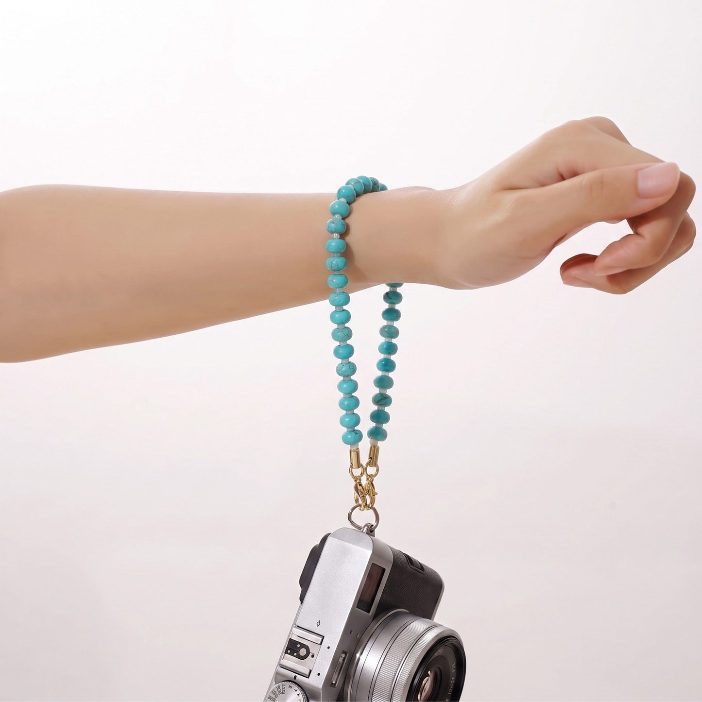 Beaded Phone Wrist Strap with Removable Clasps