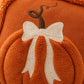Textured Pumpkin Bow Decorative Throw Pillow Cover for Sofa Bed Chair Fall Decor