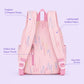 Quilted Backpack with Embroidered Pattern and Multiple Pockets