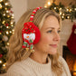 Christmas Santa Plush Earmuffs with Jingle Bell Accents