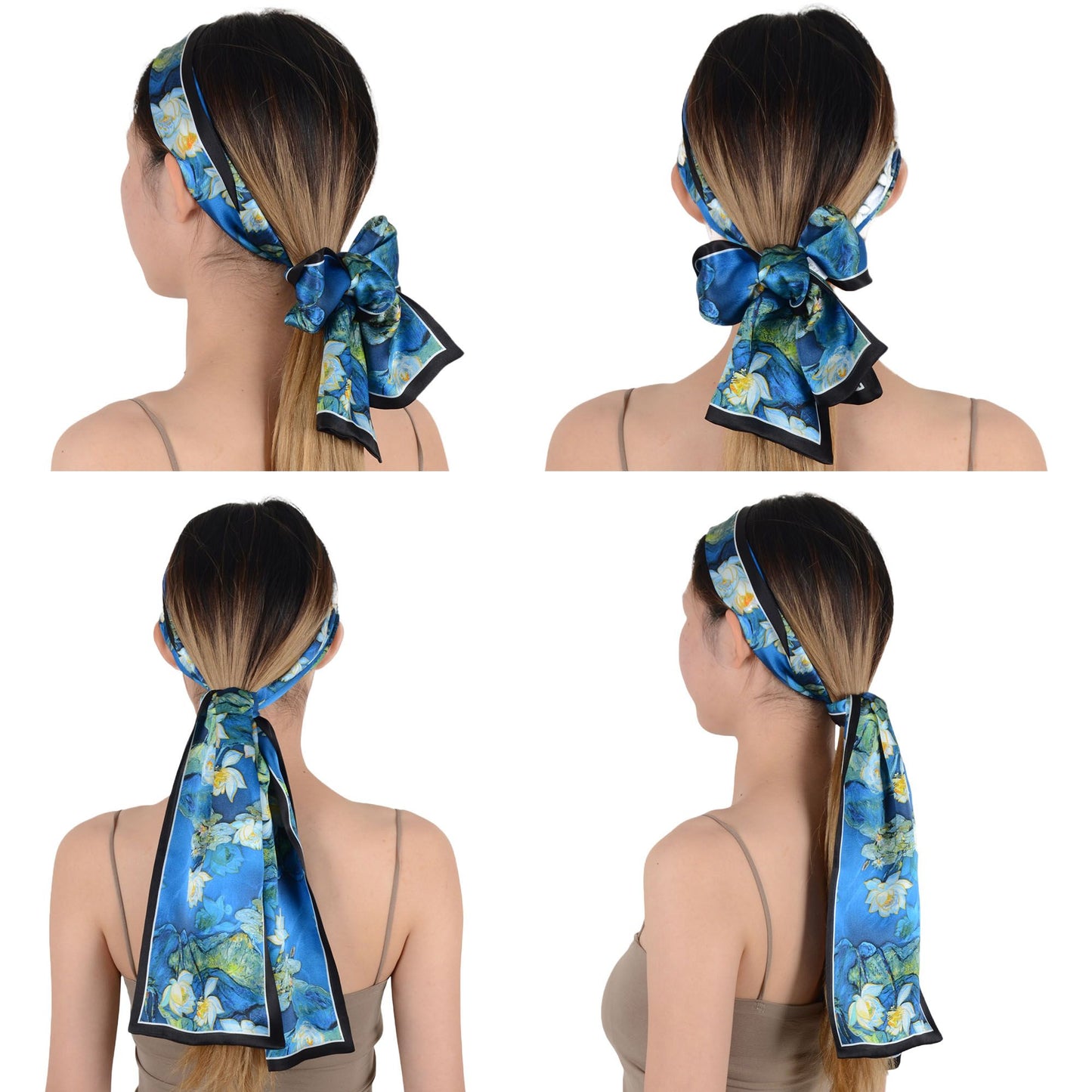 Silk Scarf Long Headscarf Women 6.3 * 57 inches