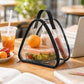 Clear Triangular Lunch Bag with Zipper Closure and Top Handle