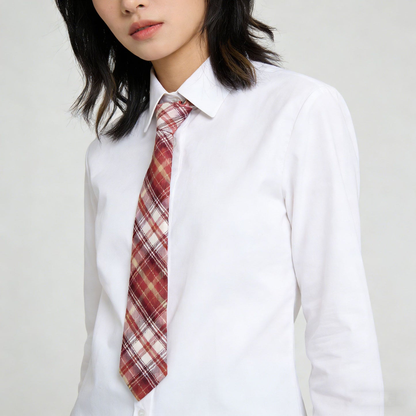 Plaid Pre-Tied Necktie - Stylish Accessory for Casual, Office & School Outfits