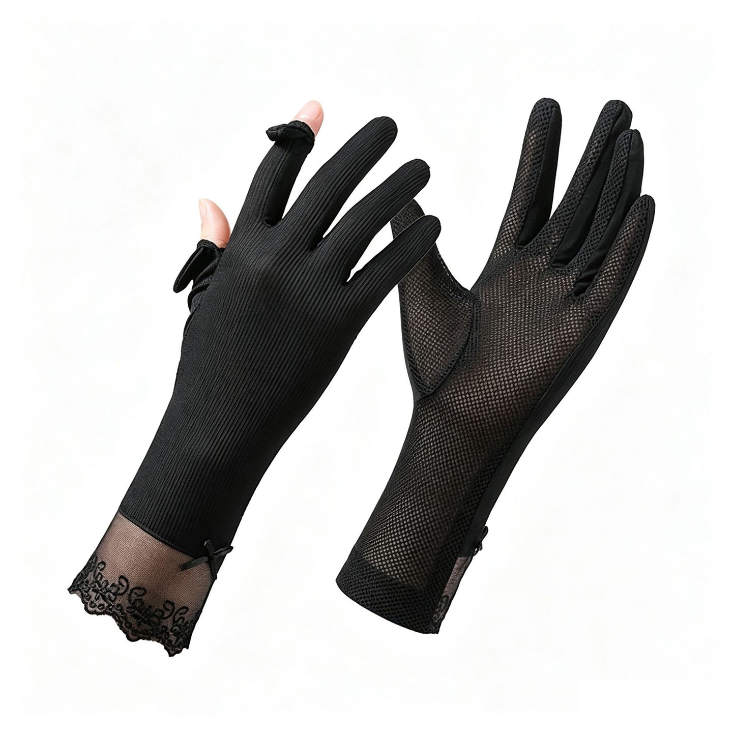 Convertible Fingerless Sun Protection Cycling Gloves