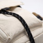 Canvas Flap Backpack with Drawstring Closure Side Pockets and Adjustable Shoulder Straps