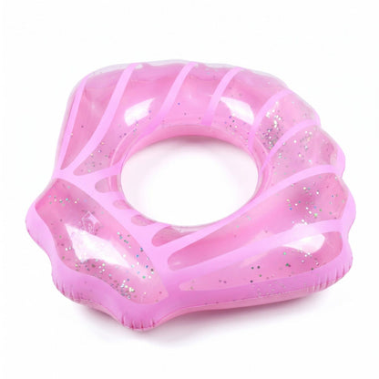 Icing Drip Inflatable Pool Float Ring with Glitter Confetti Durable PVC Swim Tube for Pool Beach Lake 39.4x43.3in