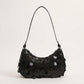 Sequin Crescent Shoulder Bag with Disc Paillette Details and Slim Strap