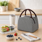 Insulated Striped Lunch Bag Reusable Soft Cooler Tote for Work School Picnic