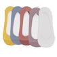 5 Pairs Women Low Cut Invisible Liner Socks Soft Stretch Mesh Top with Reinforced Toe and Moisture-Wicking Terry Cotton Sole
