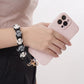 Floral Braided Wrist Strap with Swivel Clasp