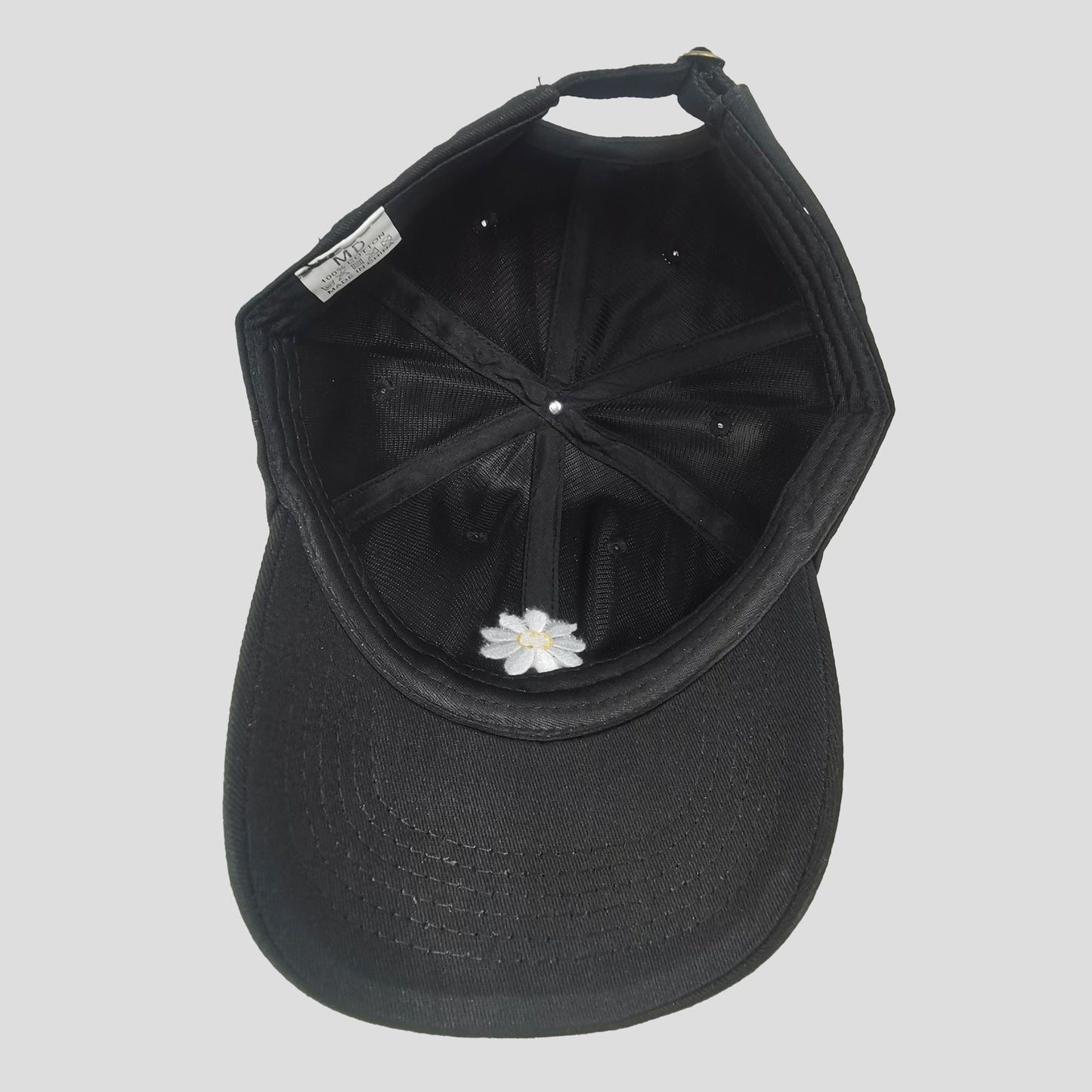 Women's Baseball Cap Stylish Solid Color with Daisy Embroidery