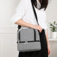 Dual Compartment Insulated Lunch Bag with Adjustable Shoulder Strap