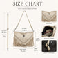 Studded Fringe Shoulder Bag with Adjustable Strap and Zip Closure