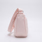 Soft Puffy Quilted Crescent Bag with Smooth Padded Panels and Adjustable Shoulder Straps 10.4x3.9x7.9in