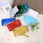 Sewing Sequin Trim 0.9 Inch 4 Row, 25 Yards Glitter Sequin Ribbon Metallic Stretch Bling Strip DIY Craft Decoration