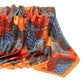 Satin Square Scarf with Paisley Print Pattern