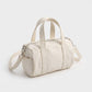 Mini Barrel Satchel Bag with Detachable Crossbody Strap