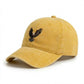 Cotton Baseball Cap with Eagle Embroidery Adjustable Strap Casual Everyday Hat
