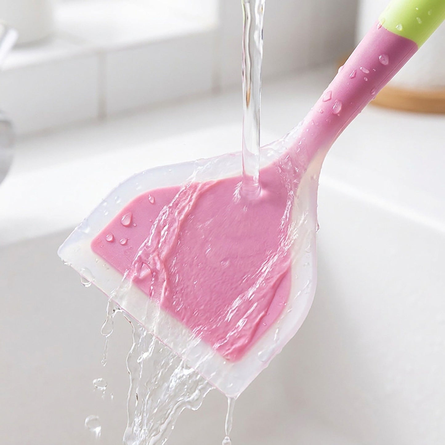 2-Piece Silicone Bench Scraper Set with Flexible Edge and Hanging Handles