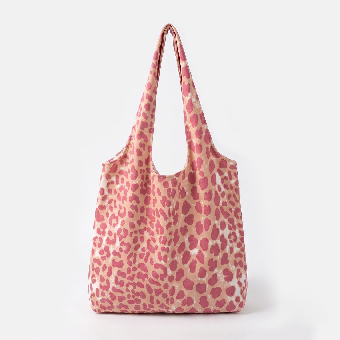 Leopard Print Slouchy Shoulder Tote Bag Soft Lightweight Large Capacity Everyday Carryall