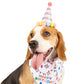 Pet Bandana and Pom Pom Party Hat Set for Dogs and Cats Celebration Costume Accessory