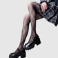3-Piece Set Bow Pattern Mesh Tights with Soft Stretch Knit, Intricate Allover Detail, and Sheer Finish