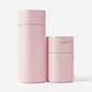 Travel Toiletry Bottle and Jar Set with Zippered Pouch