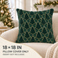 Plush Embroidered Christmas Tree Throw Pillow Cover 18 x 18 Inch Holiday Decor