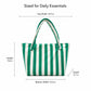 Striped Terry Cloth Tote Bag Roomy Beach and Travel Shoulder Carryall
