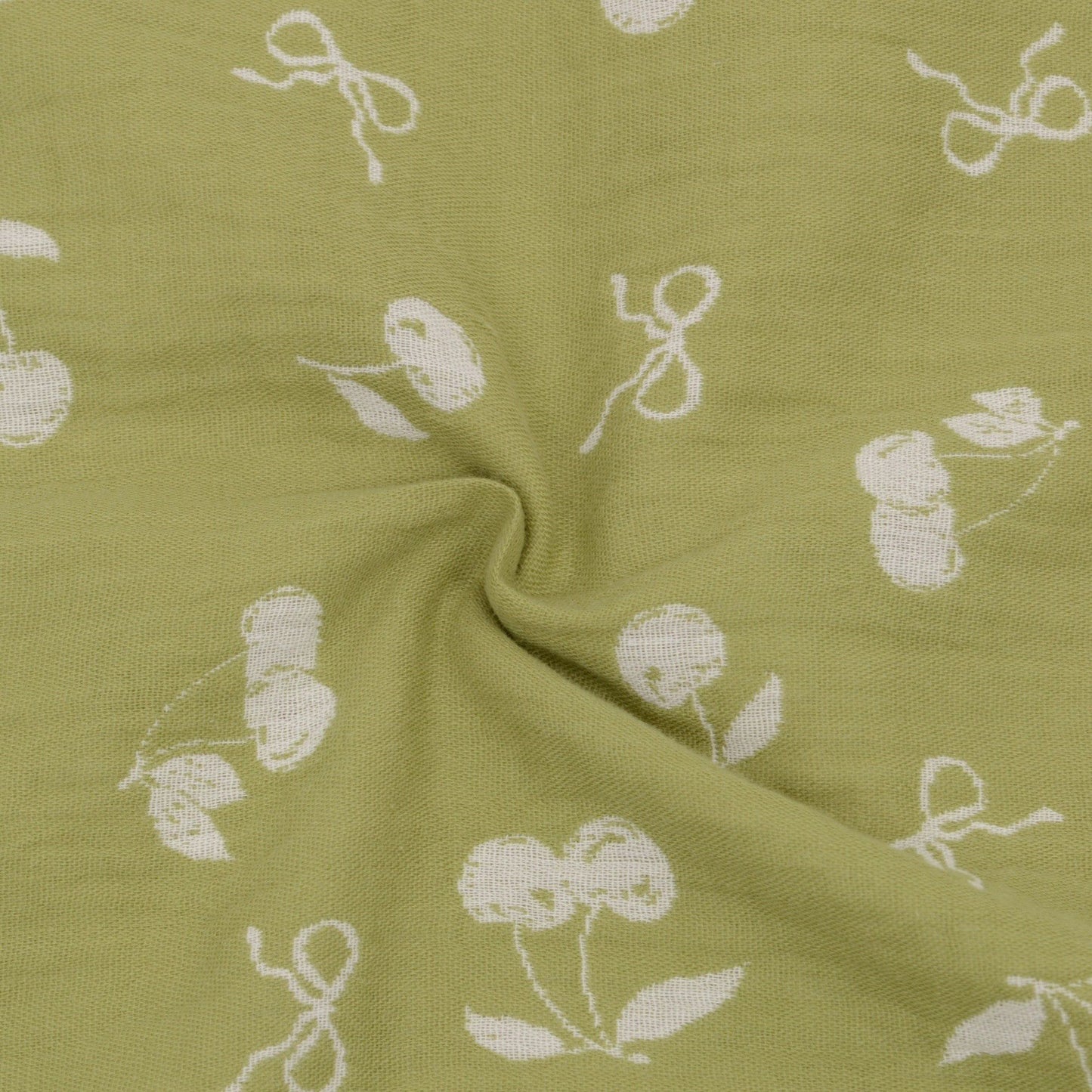 4-Piece Cotton Bedding Set with Cherry Print Duvet Cover and Pillowcases