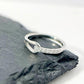 Women's Buckle Statement Ring with Cubic Zirconia - Twisted Band Sparkle Ring for Daily & Dressy Styling
