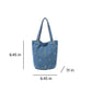 Embroidered Floral Bucket Tote Bag with Shoulder Handles