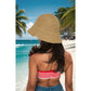 Crochet Raffia Bucket Hat Lightweight Foldable Wide Brim Sun Hat for Stylish Summer Protection