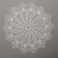 4 Set Round Crochet Lace Placemats with Floral Pattern 11.8 in