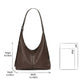 Faux Leather Hobo Shoulder Bag with Adjustable Strap and Roomy Pockets