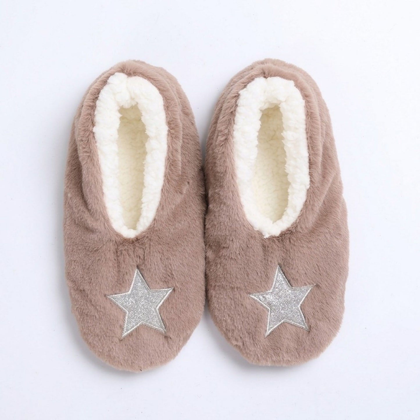 Fuzzy Star Slipper Socks