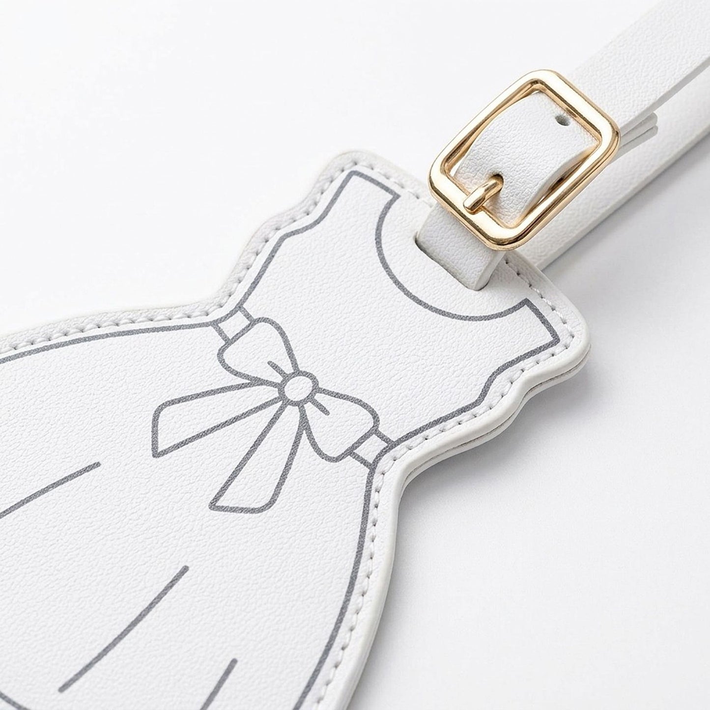 2 Pack Dress Shaped Luggage Tags with Buckle Straps